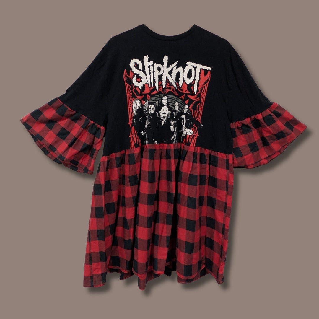 Slipknot - Black and Red Check Smock Dress (2XL)