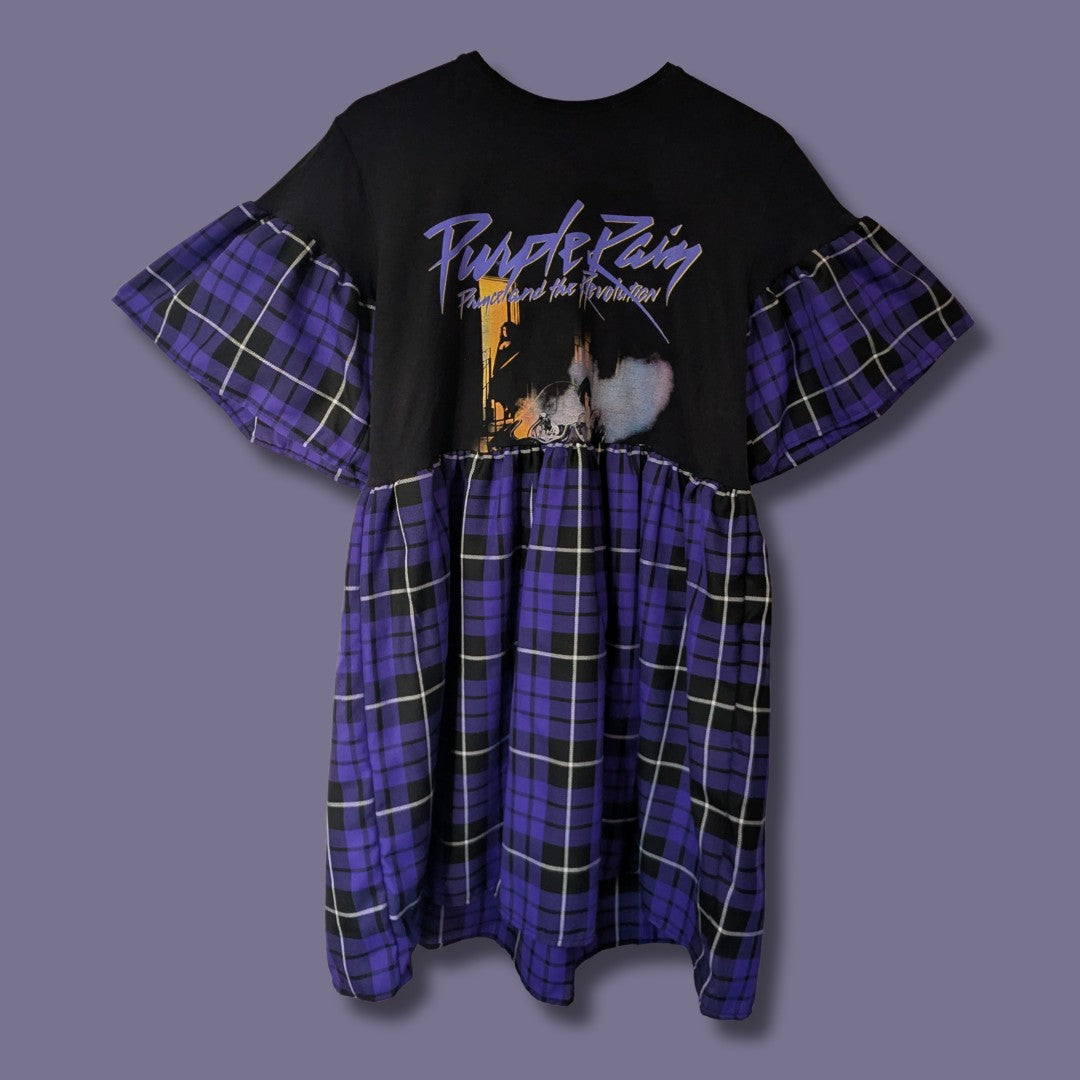 Prince - Purple Tartan Smock Dress (M)