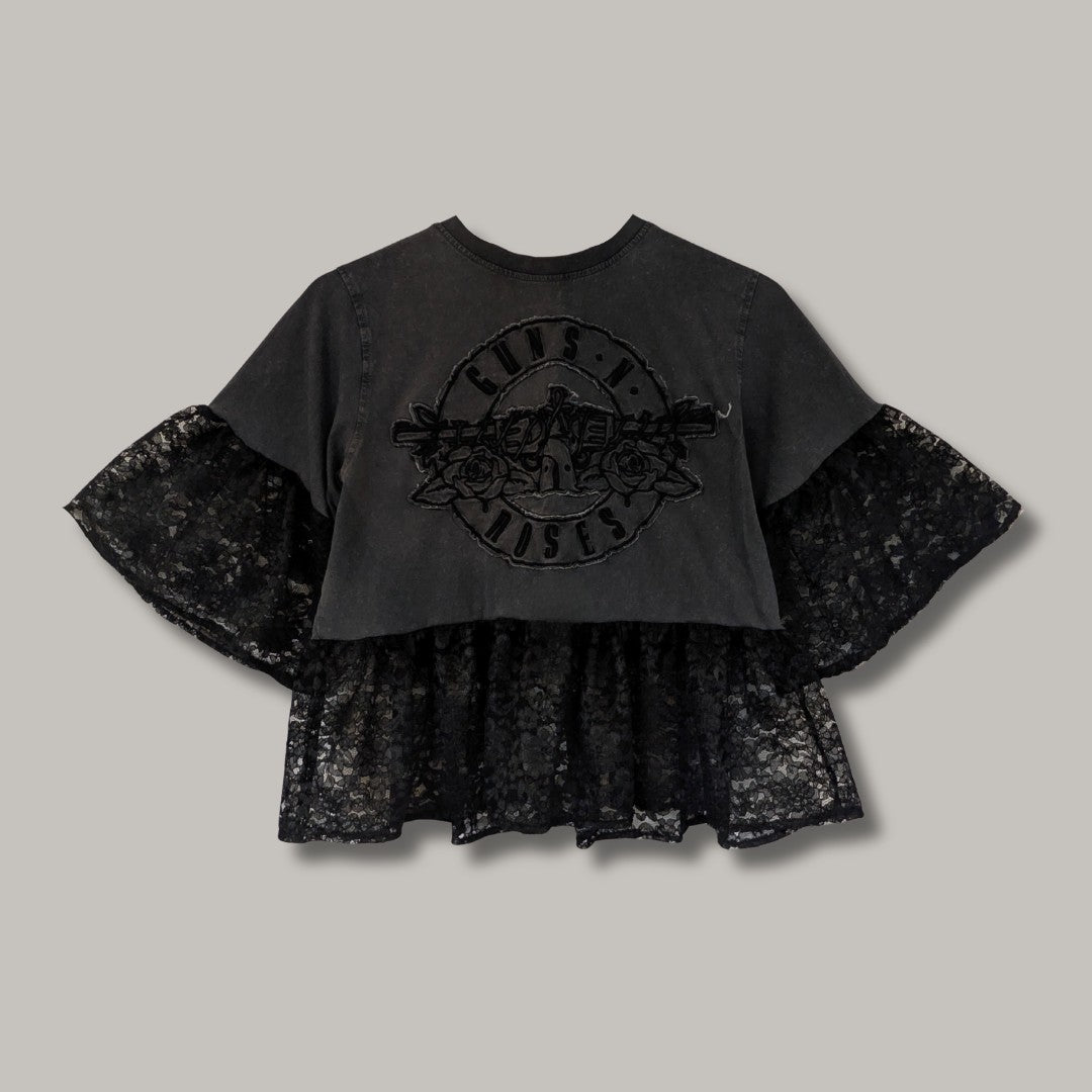 Guns N' Roses - Black Lace Smock Top (XL)