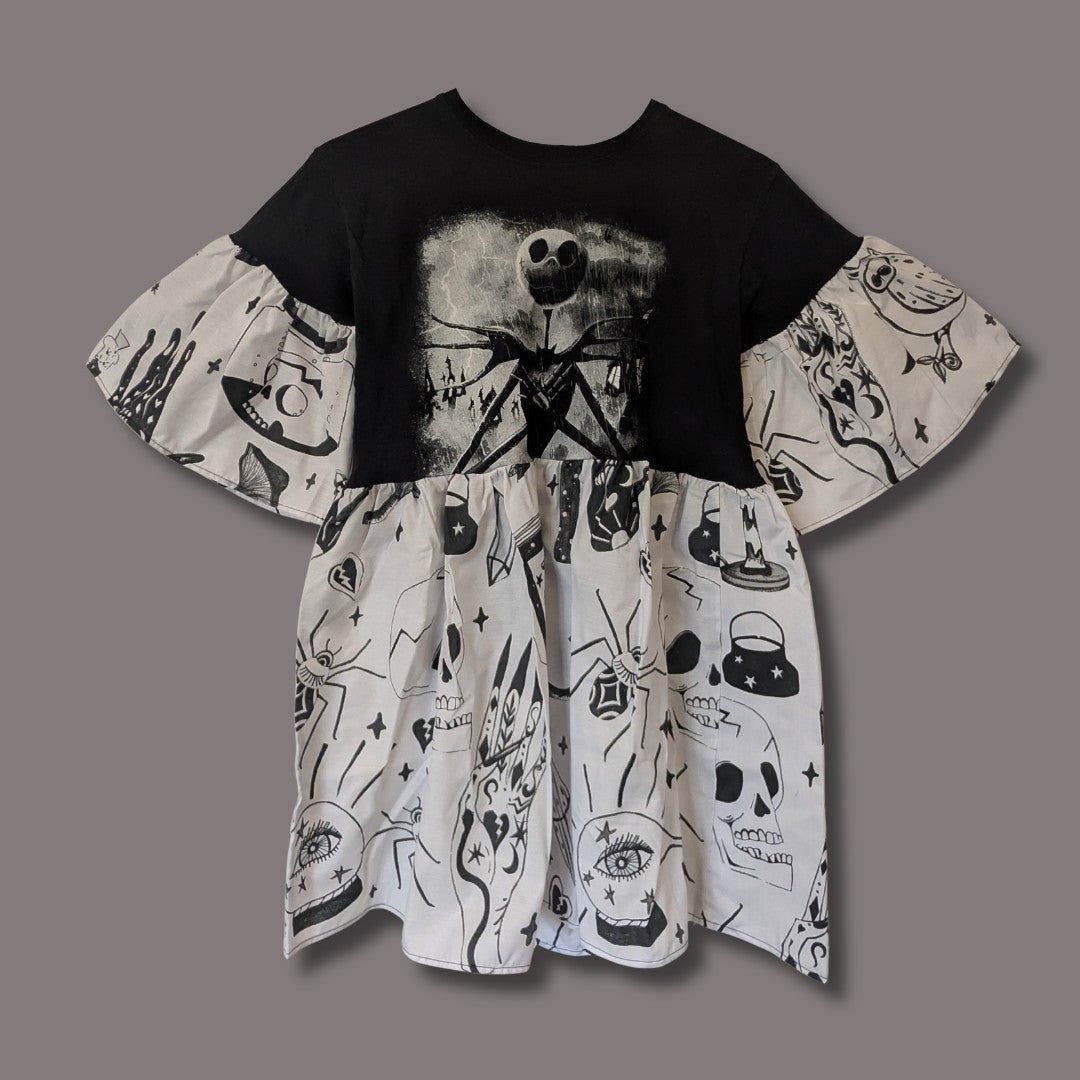 Nightmare Before Christmas - Witchy Illustration Print Smock Dress (XS/S)