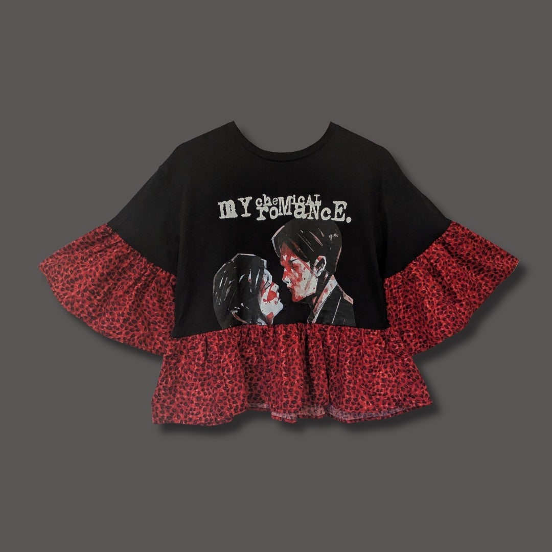 My Chemical Romance - Red Leopard Print Smock Top (M)
