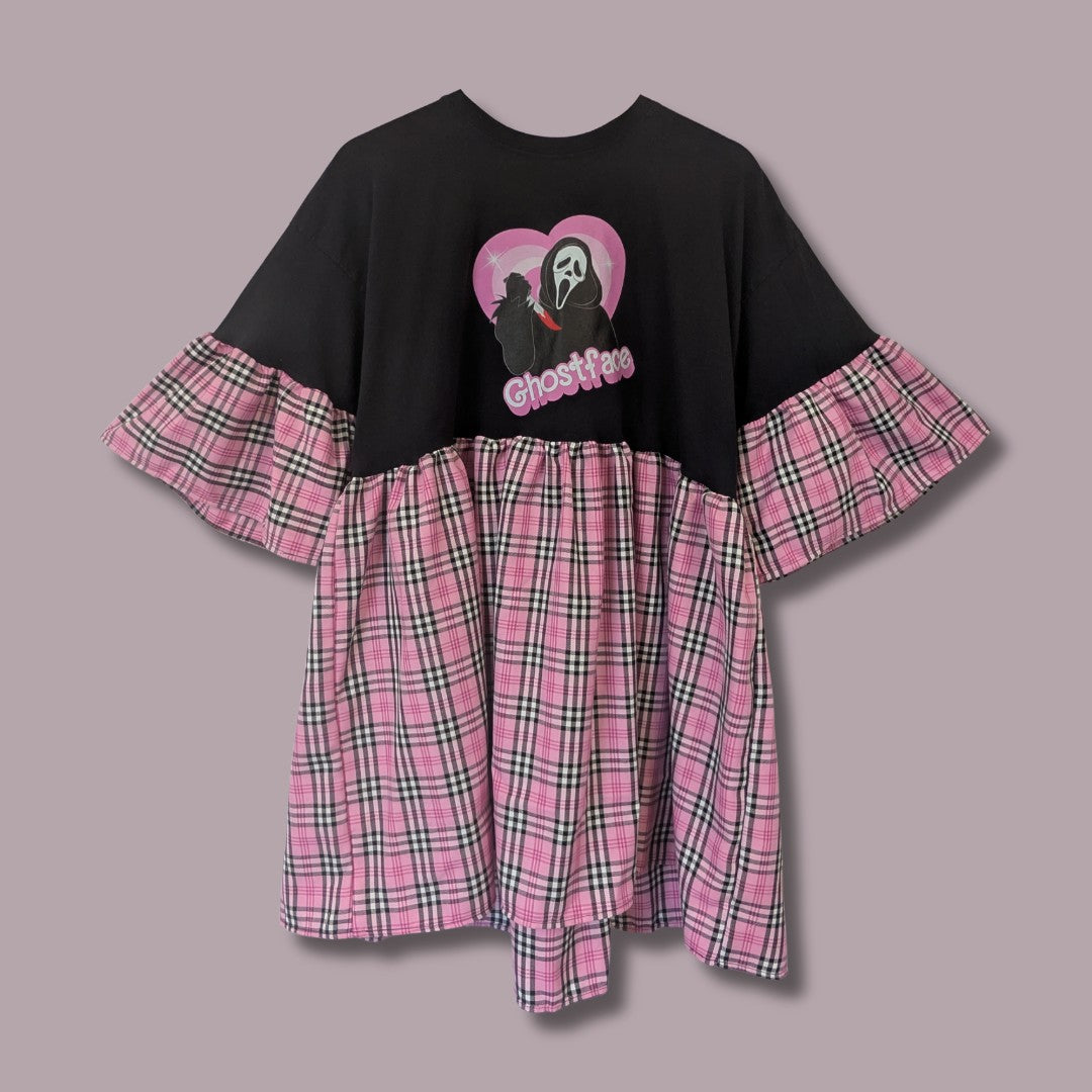 Ghostface / Scream - Bubblegum Pink Tartan Smock Dress (XL)