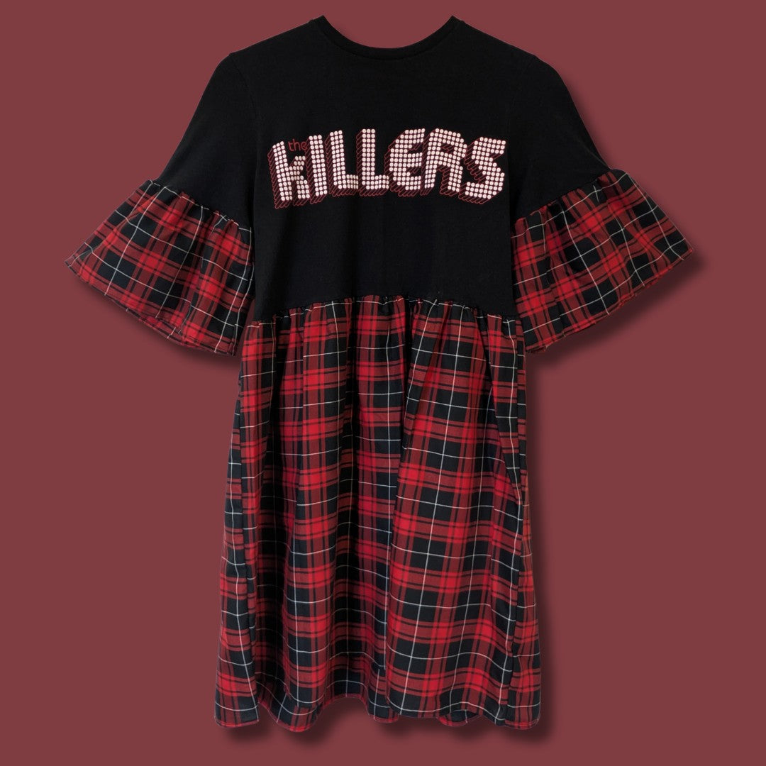 The Killers - Black and Red Tartan Smock Dress (XS/S)