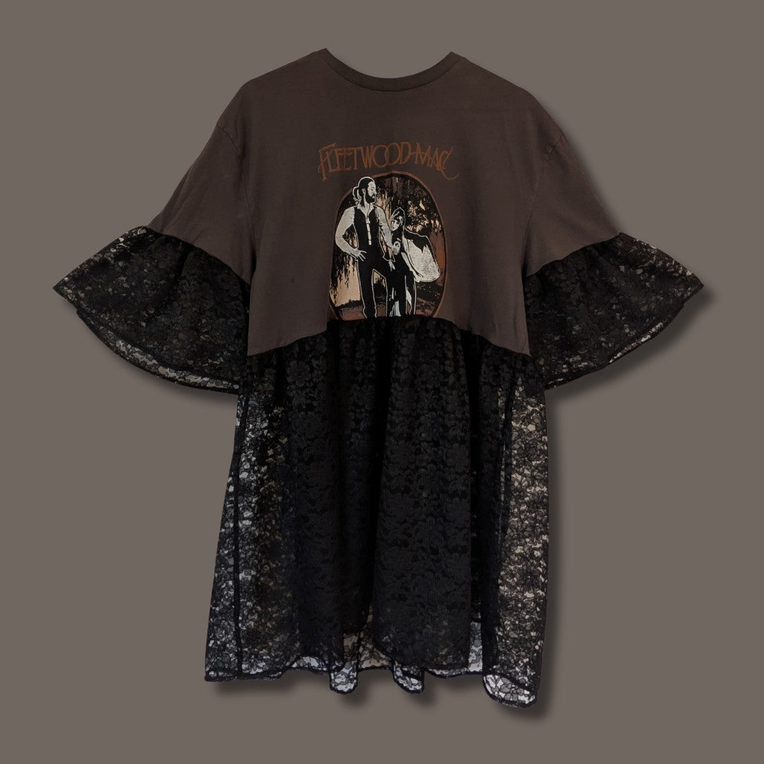 Fleetwood Mac - Black Lace Smock Dress (XL)