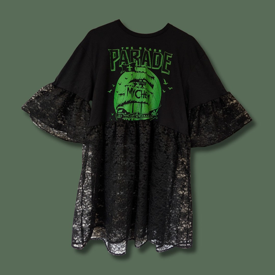 My Chemical Romance - Black Lace Smock Dress (L)