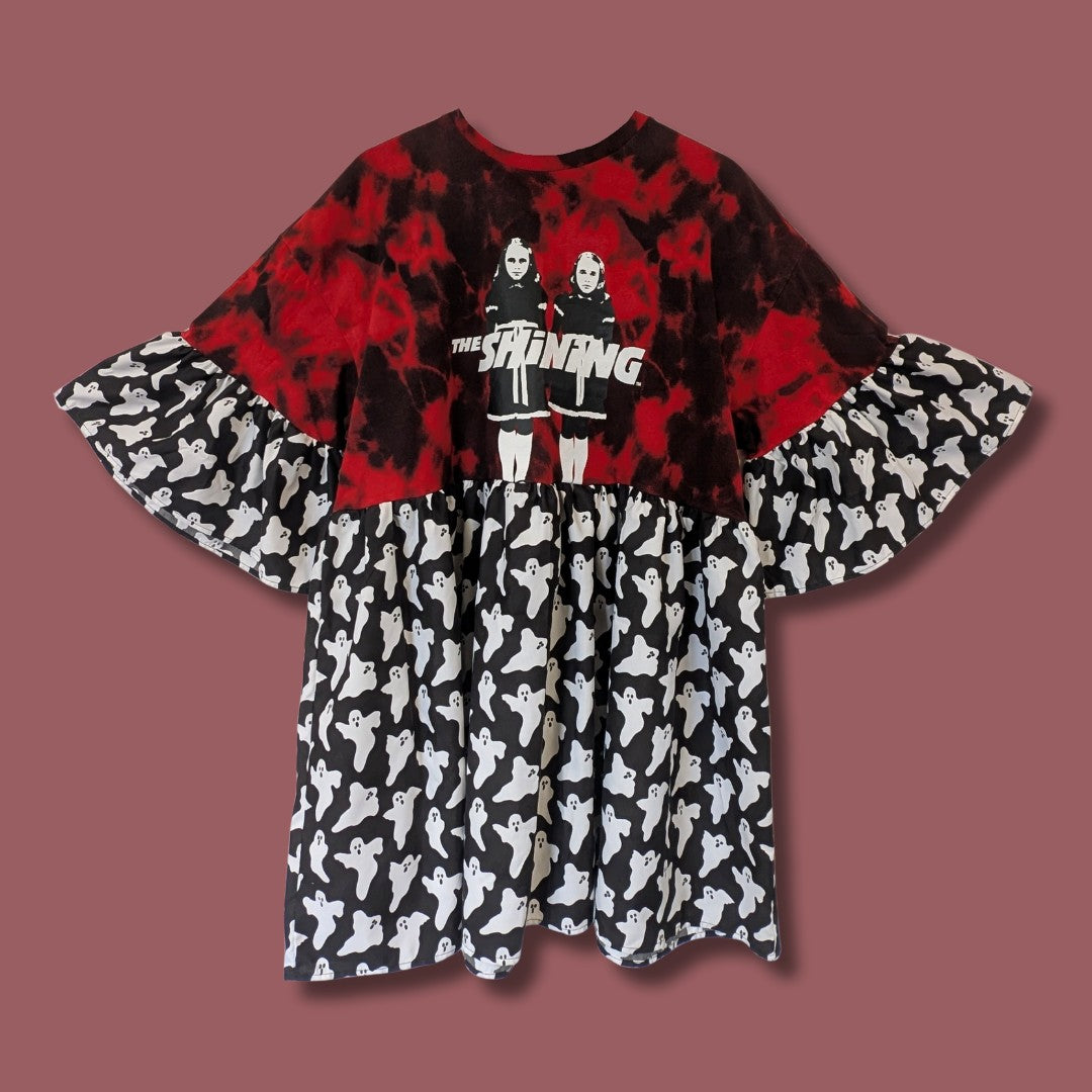 The Shining - Black & White Ghost Print Smock Dress (2XL)