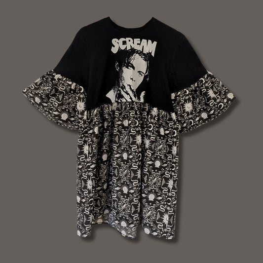 Scream - Black & White Mystical Print Smock Dress (S)