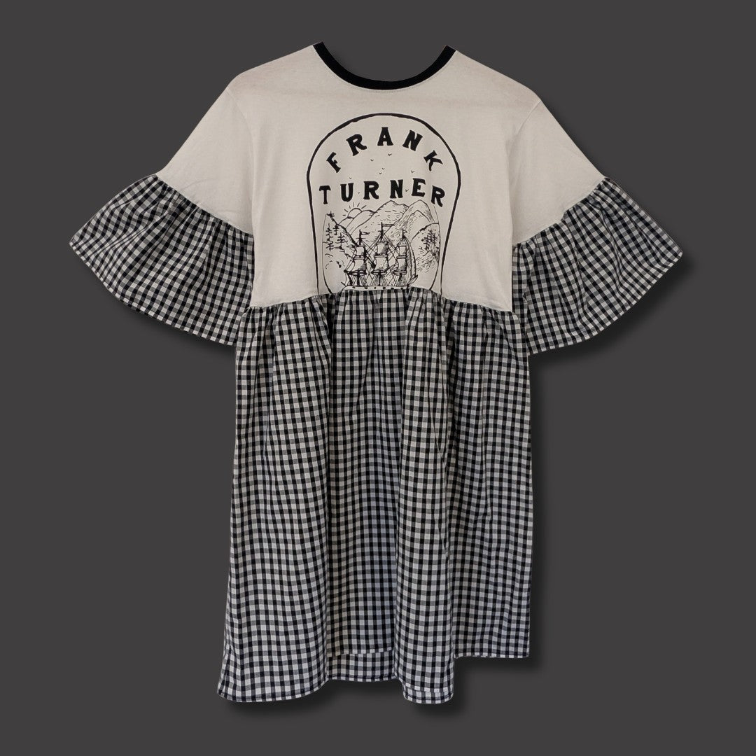 Frank Turner - Black & White Gingham Smock Dress (S)