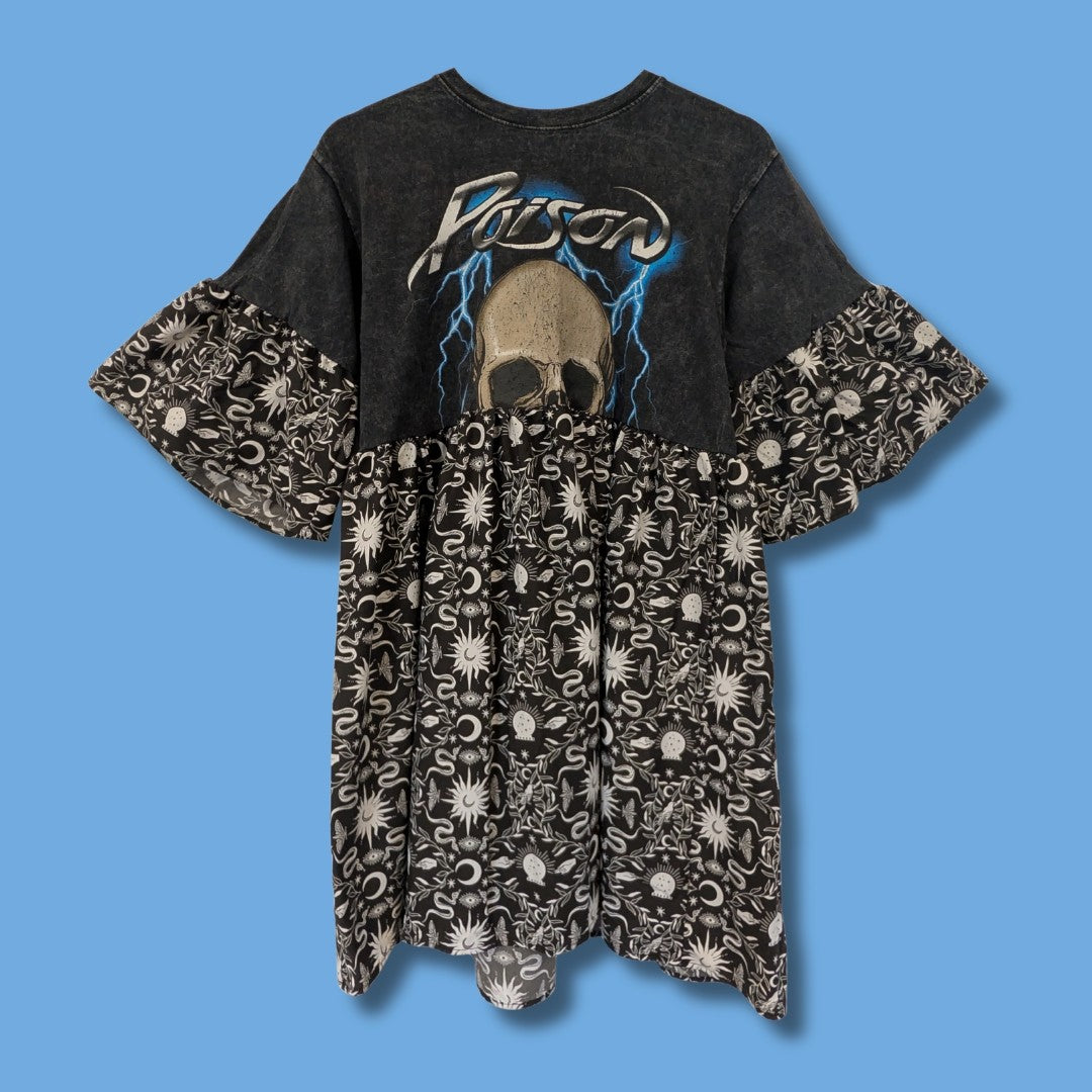 Poison - Black & White Mystic Print Smock Dress (S/M)