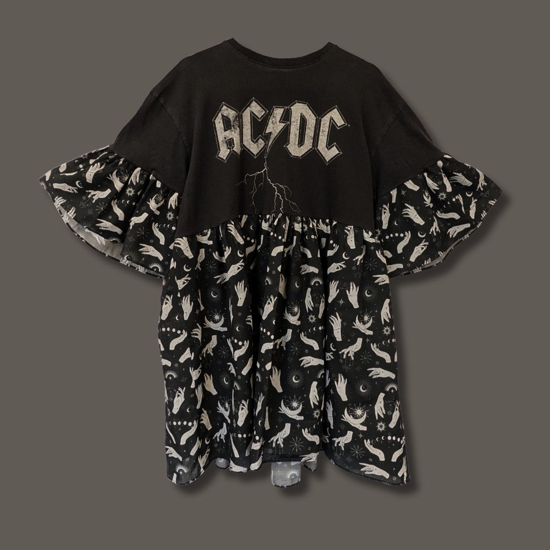 ACDC - Black Witchy Moon Print Smock Dress (XL)