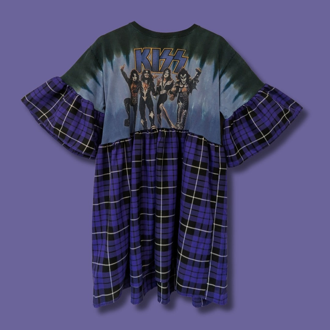 KISS - Purple Tartan Smock Dress (2XL)