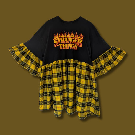 Stranger Things - Yellow Tartan Smock Dress (2XL/3XL)