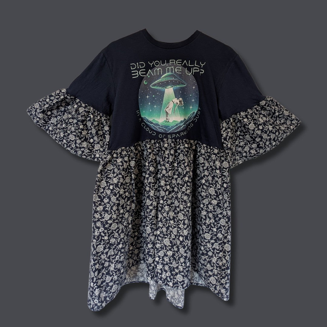 Taylor Swift / Down Bad - Navy Floral Smock Dress (M)