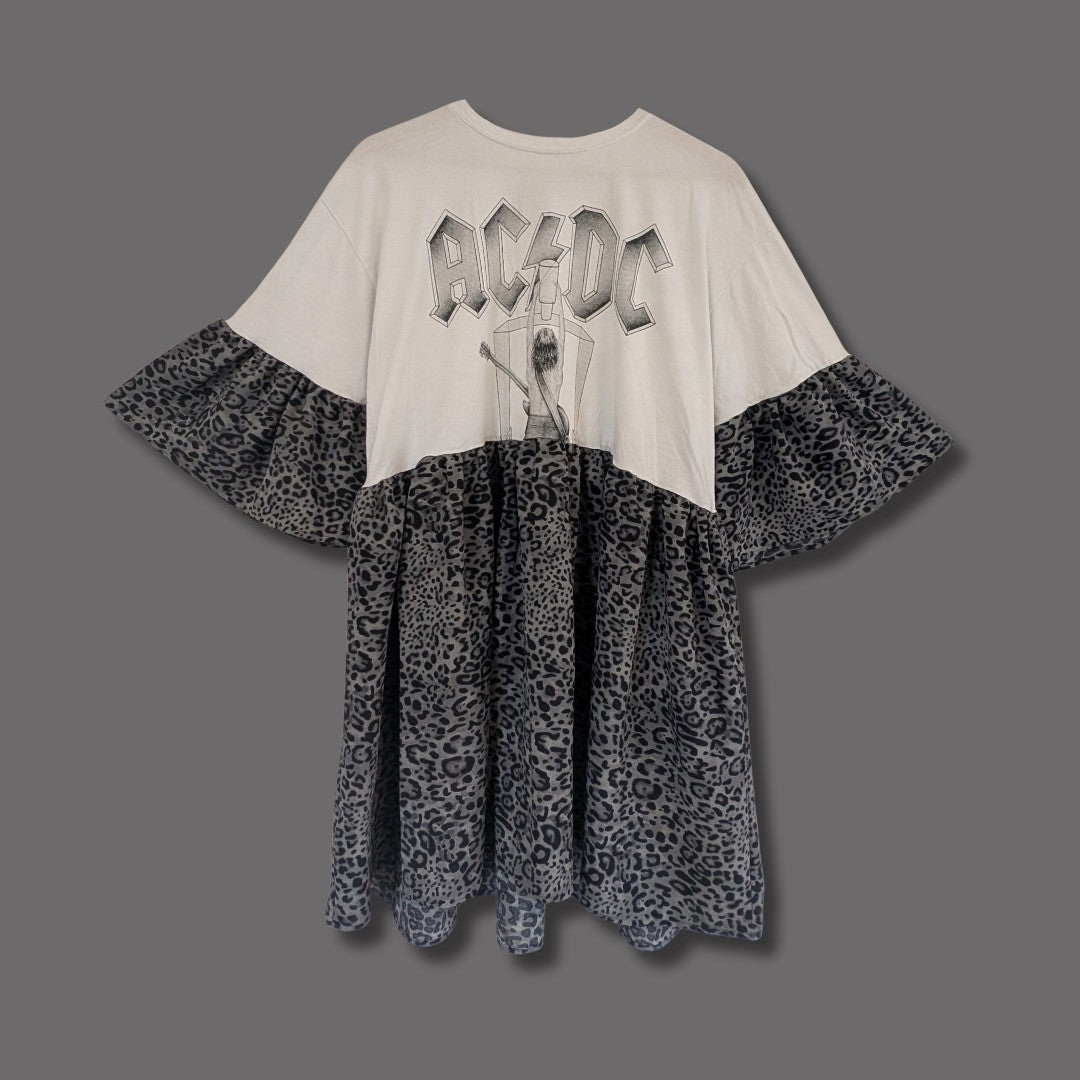 ACDC - Grey Leopard Print Smock Dress (XL)