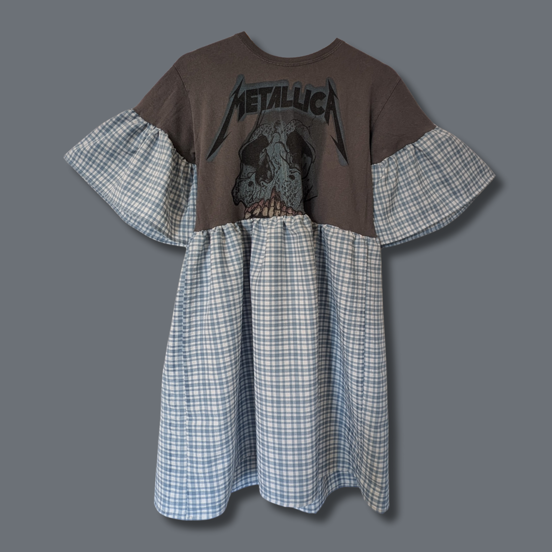 Metallica - Blue Tartan Smock Dress (S)