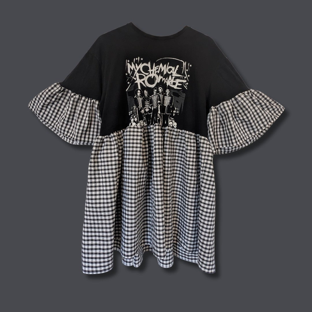 My Chemical Romance - Black & White Gingham Smock Dress (2XL)