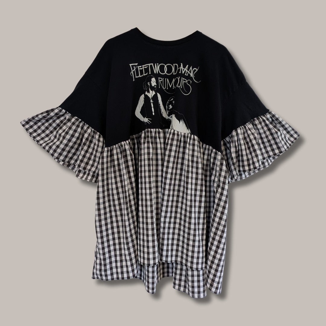 Fleetwood Mac - Black Gingham Smock Dress (2XL)