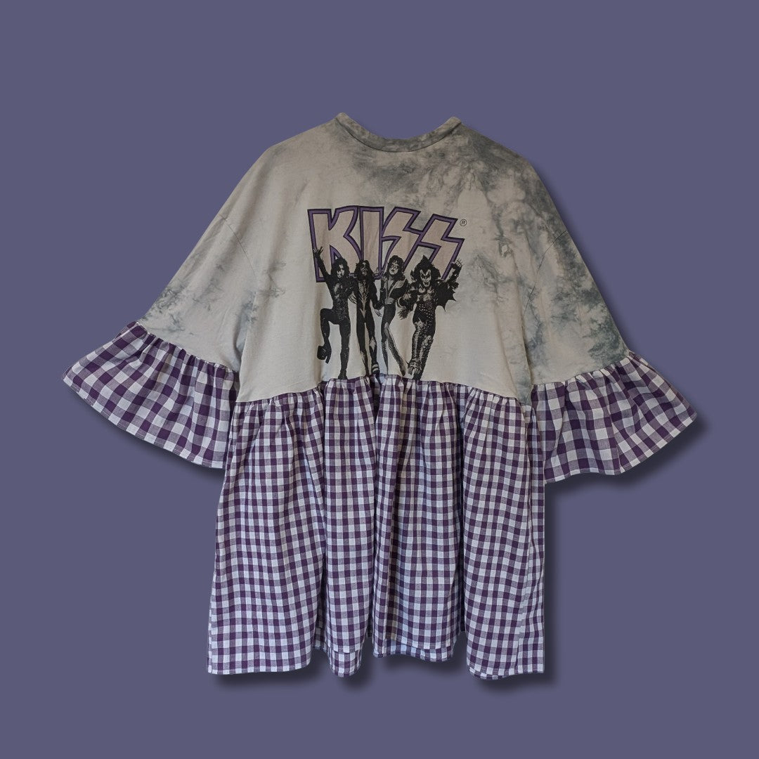 KISS - Purple Check Smock Dress (3XL)