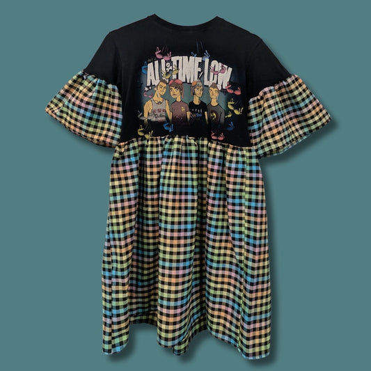 All Time Low - Rainbow Gingham Smock Dress (S/M)