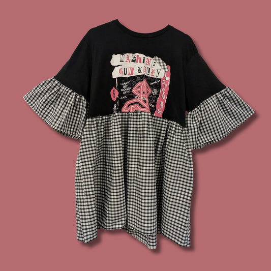 Machine Gun Kelly - Black Gingham Smock Dress (L)