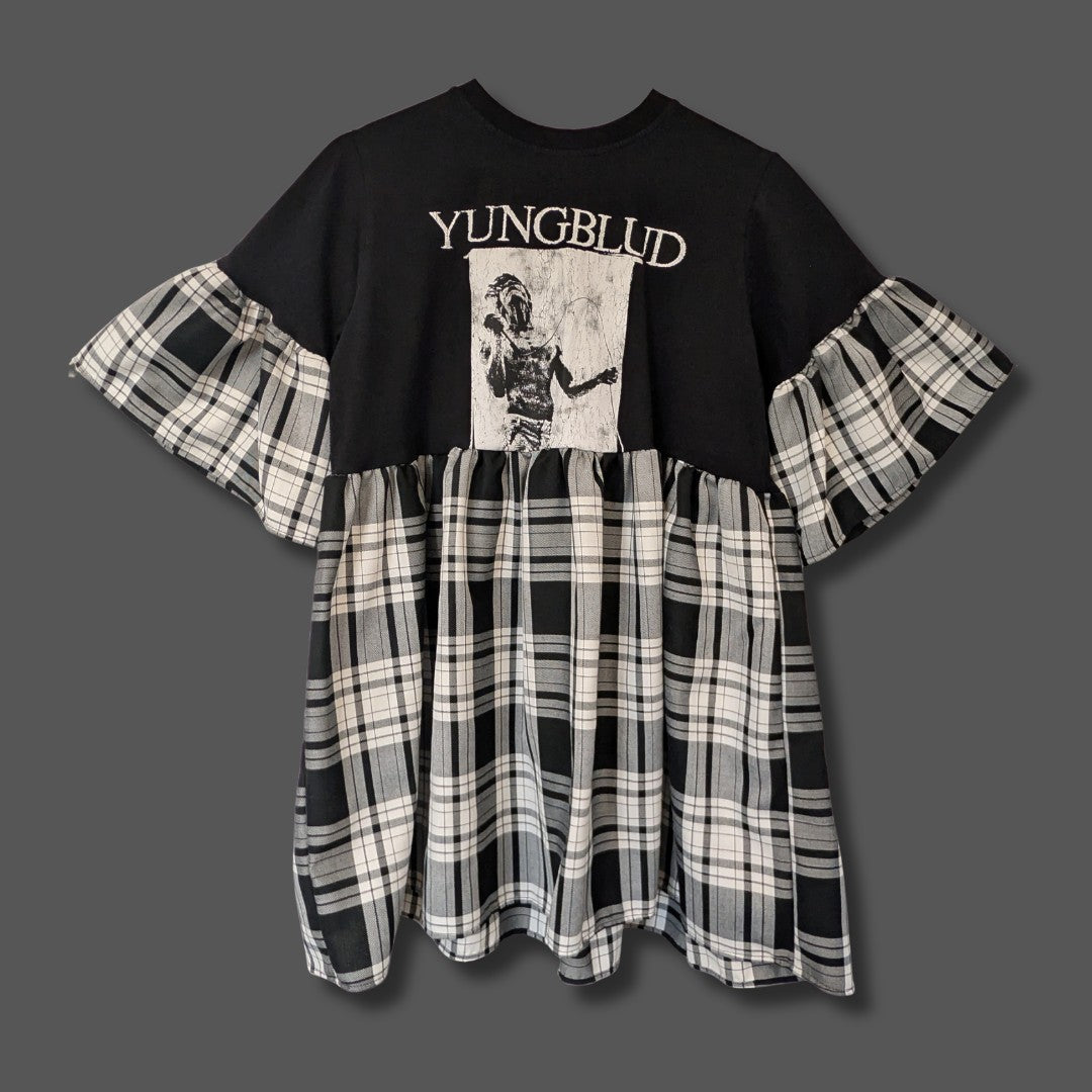 Yungblud - Black & White Tartan Smock Dress (M)