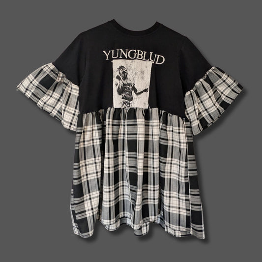 Yungblud - Black & White Tartan Smock Dress (M)