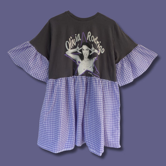 Olivia Rodrigo - Lilac Gingham Smock Dress (2XL)