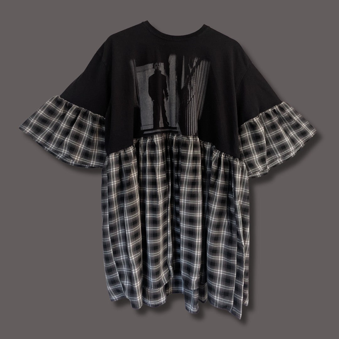 Halloween - Grey Tartan Smock Dress (2XL/3XL)