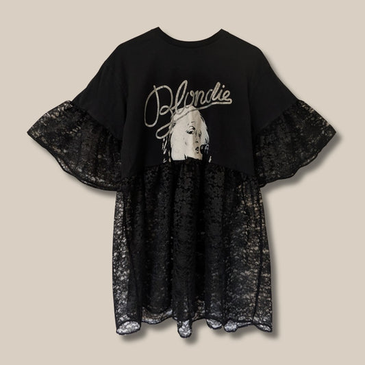 Blondie - Black Lace Smock Dress (L)