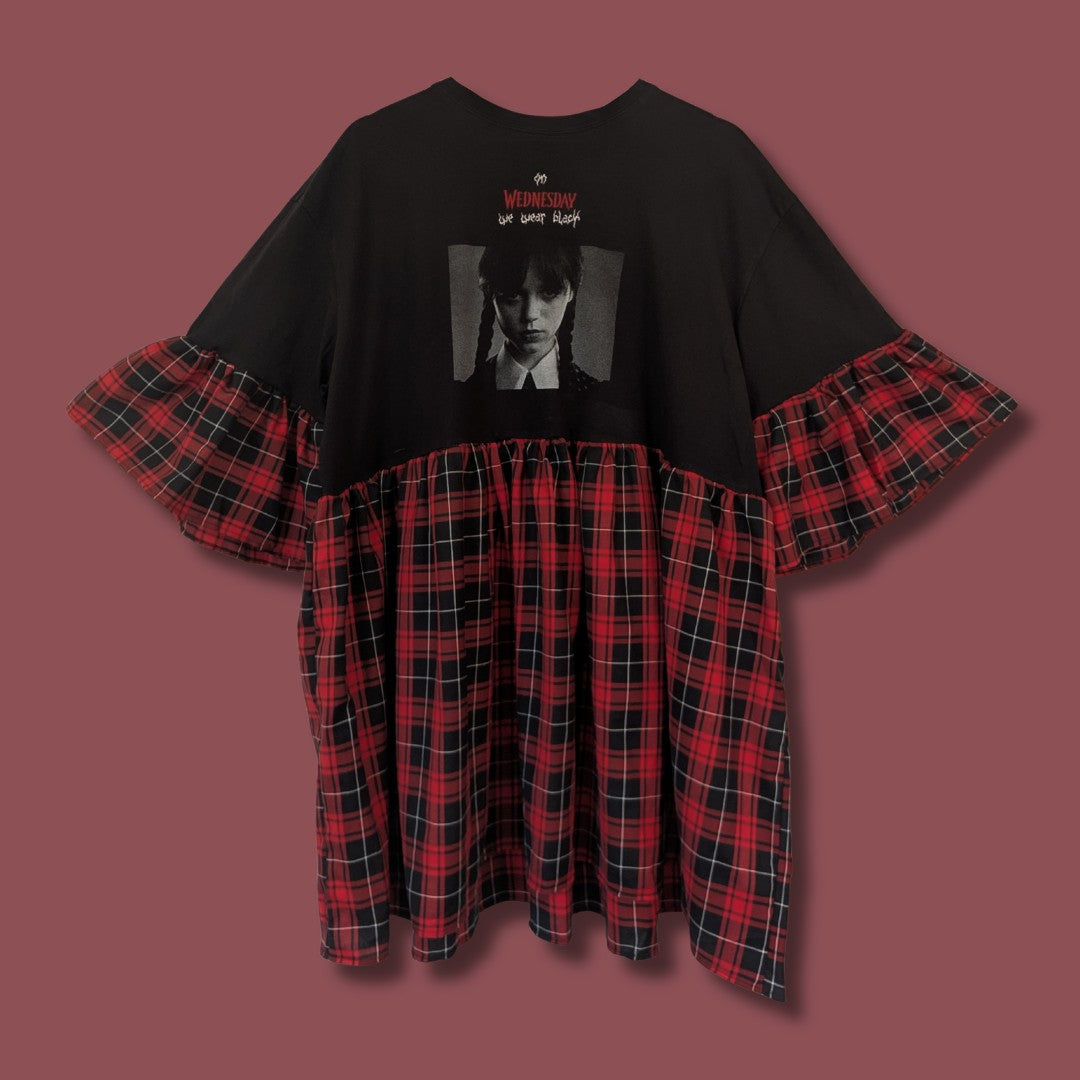 Wednesday - Red & Black Check Smock Dress (3XL)