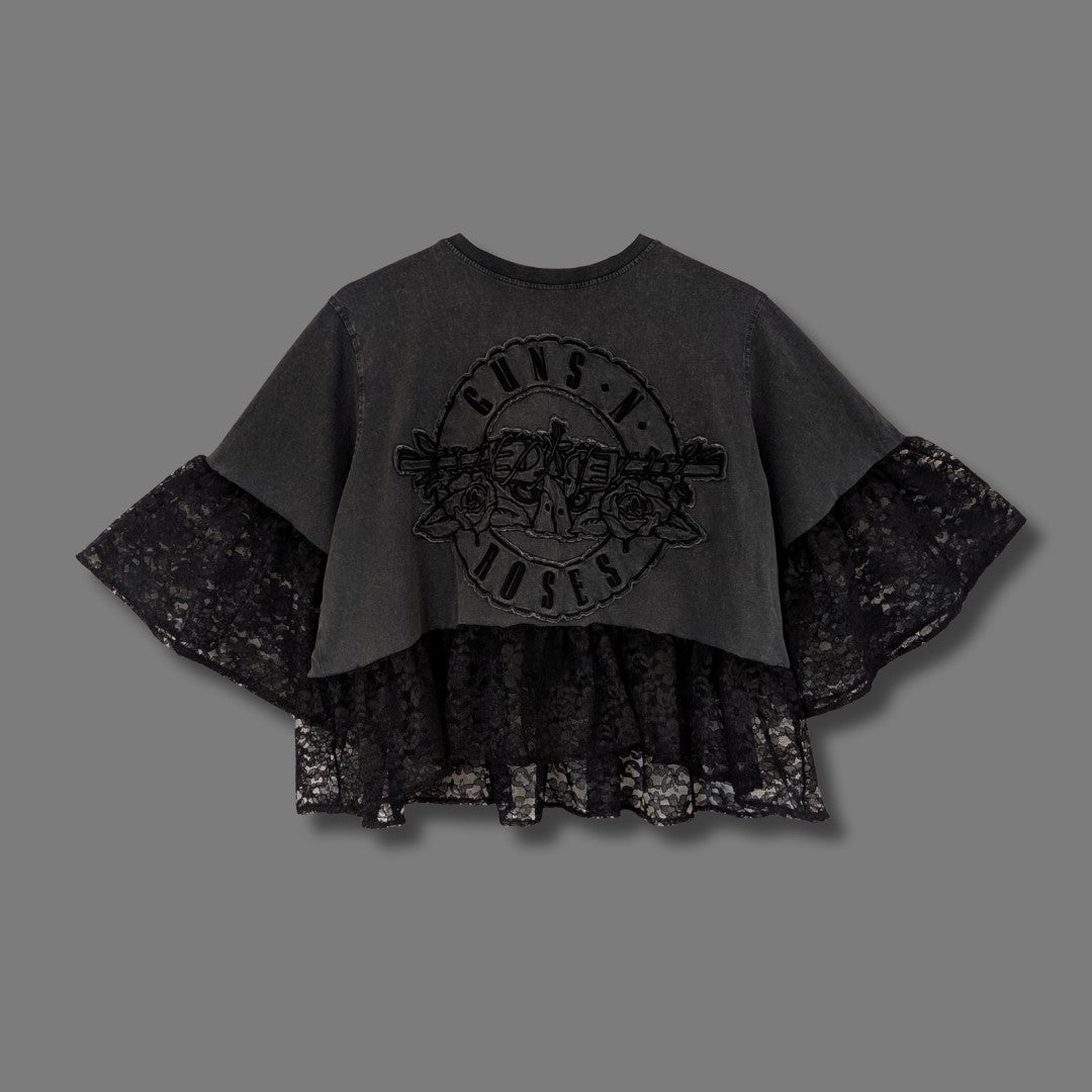 Guns N' Roses - Black Lace Smock Top (M)