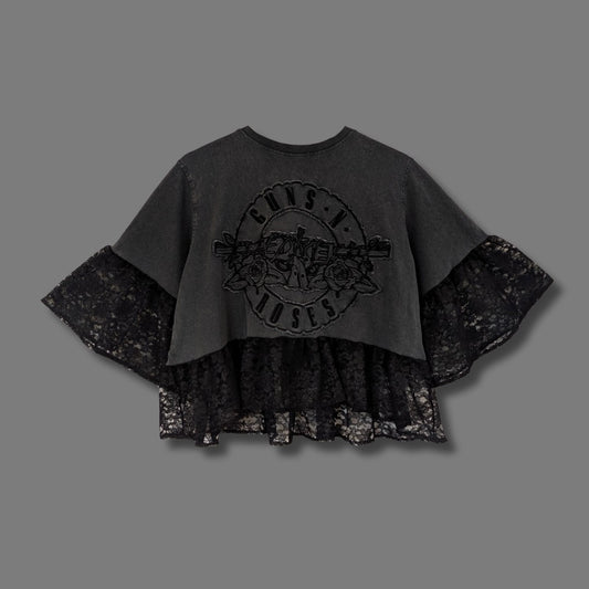 Guns N' Roses - Black Lace Smock Top (M)