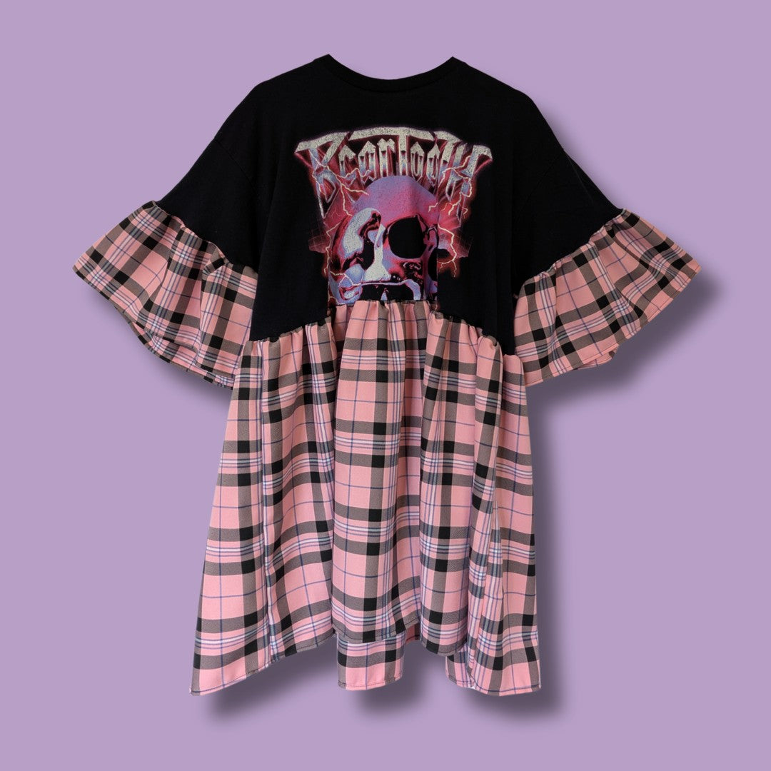 Beartooth - Pink & Blue Tartan Smock Dress (2XL)