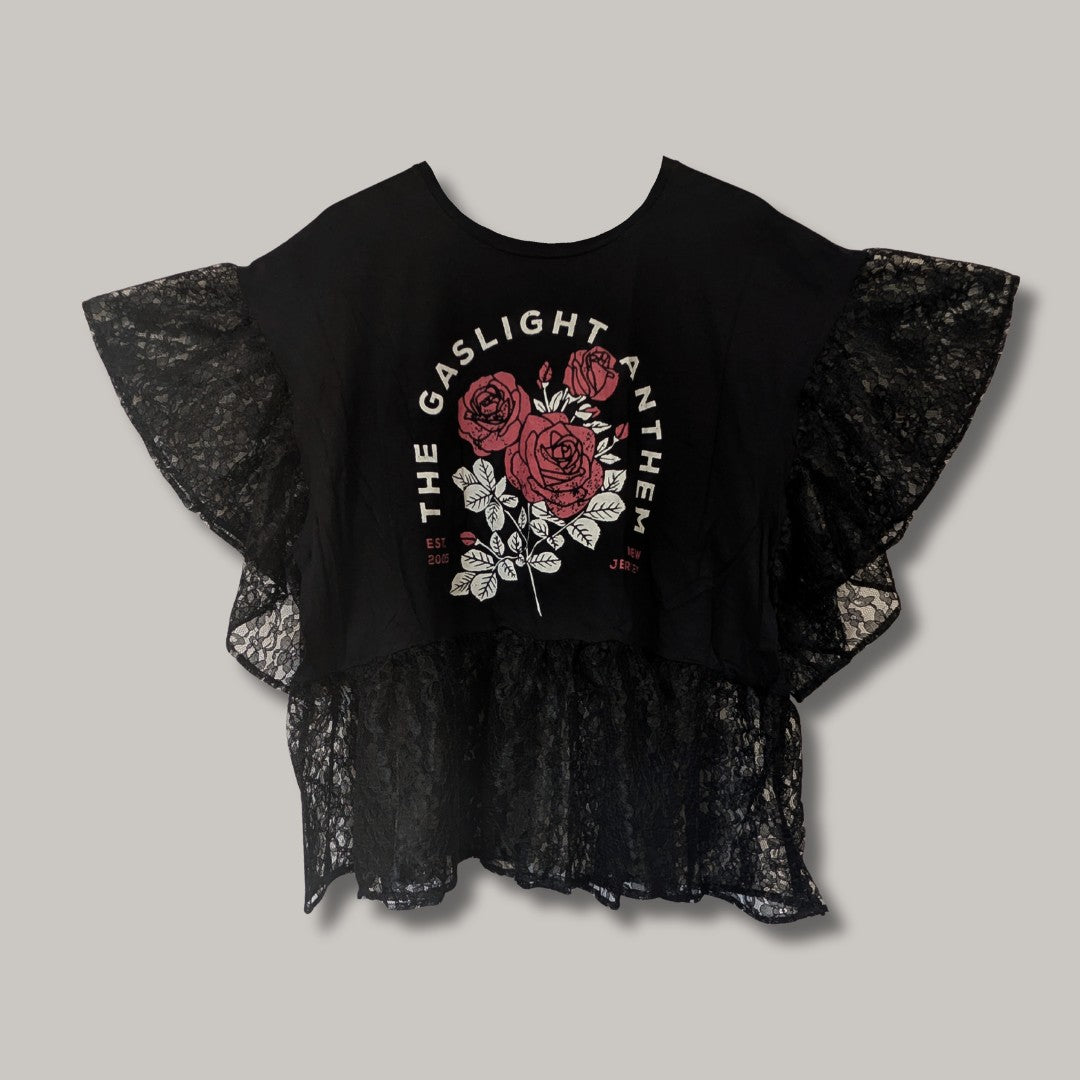 The Gaslight Anthem - Black Lace Smock Top (2XL)