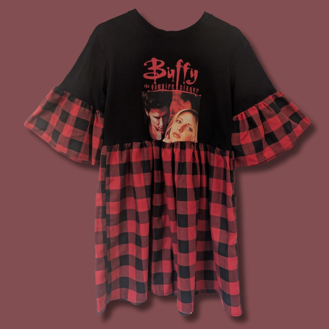 Buffy the Vampire Slayer - Red Tartan Smock Dress (S)