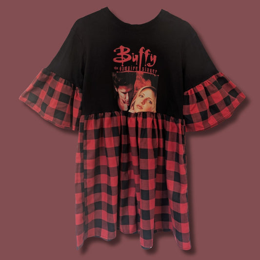 Buffy the Vampire Slayer - Red Tartan Smock Dress (S)