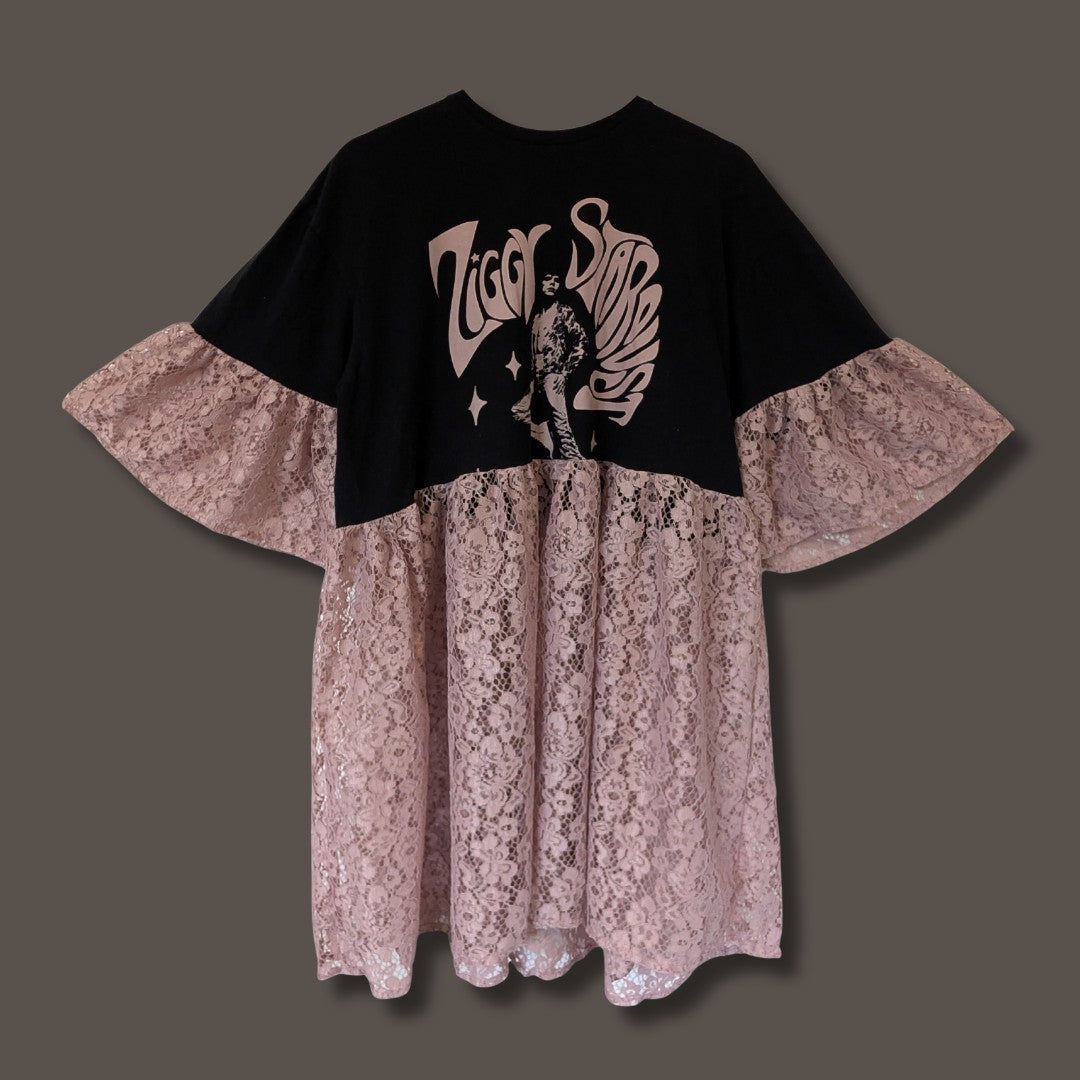 Ziggy Stardust - Dusty Pink Lace Smock Dress (2XL)