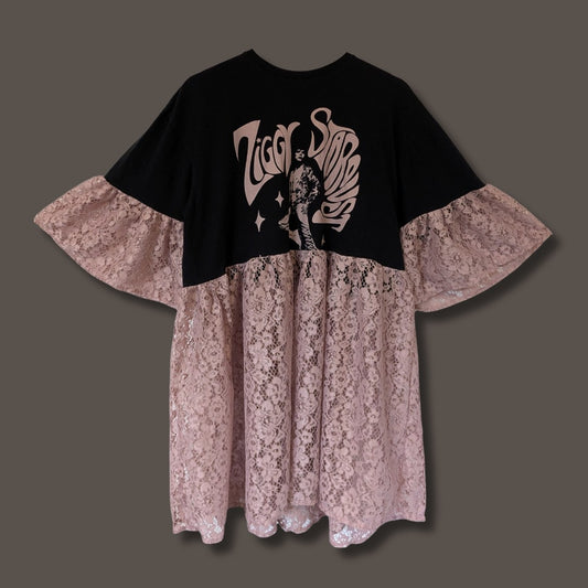 Ziggy Stardust - Dusty Pink Lace Smock Dress (2XL)