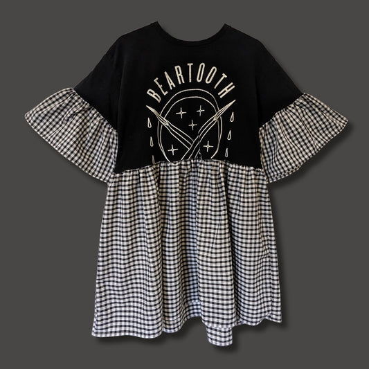 Beartooth - Black & White Gingham Smock Dress (L)