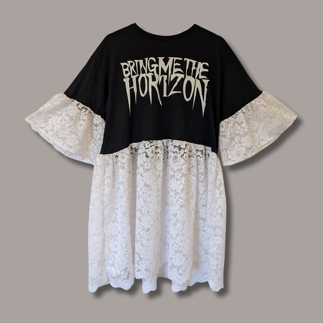 Bring me the Horizon - White Lace Smock Dress (L)