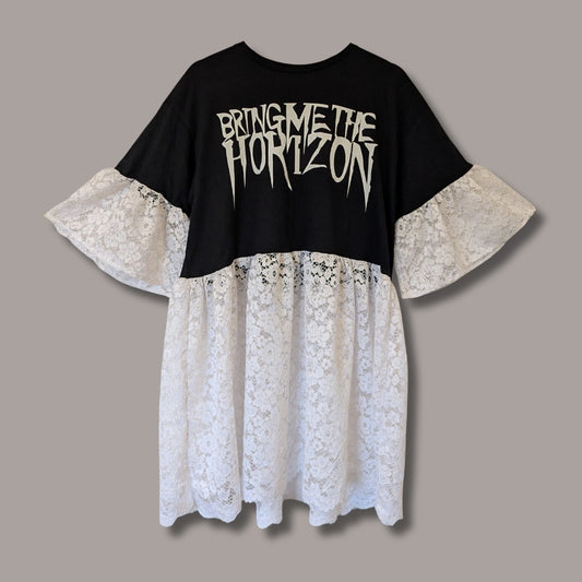 Bring me the Horizon - White Lace Smock Dress (L)