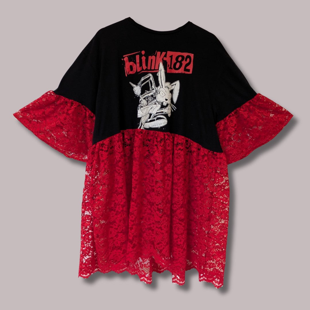 Blink-182 - Red Lace Smock Dress (XL)