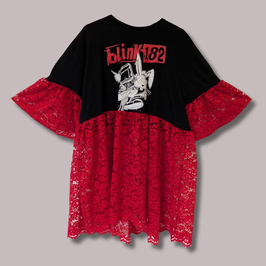 Blink-182 - Red Lace Smock Dress (XL)