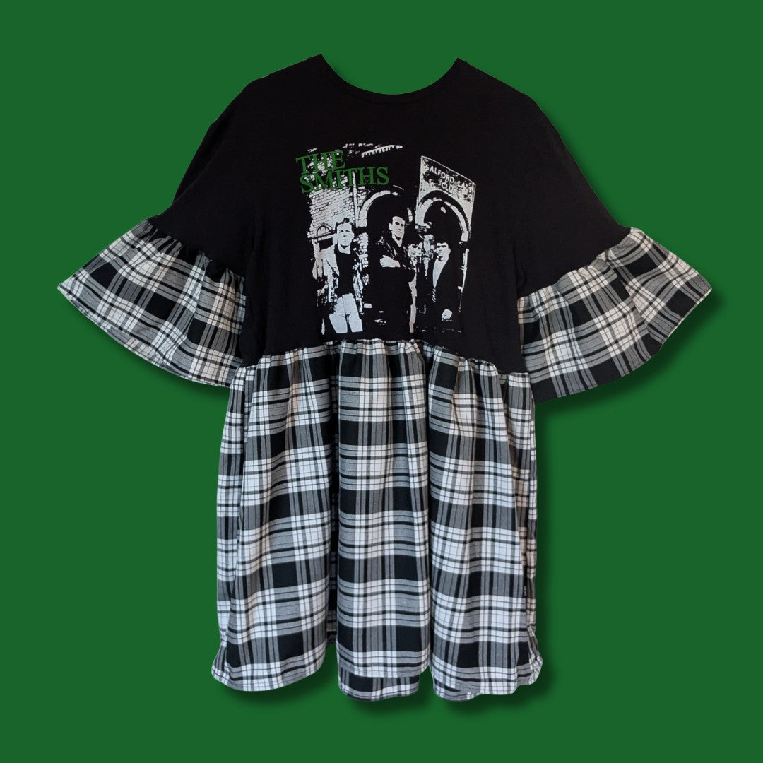The Smiths - Black & White Tartan Smock Dress (XL)