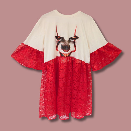 Pennywise / IT - Red Lace Smock Dress (L)