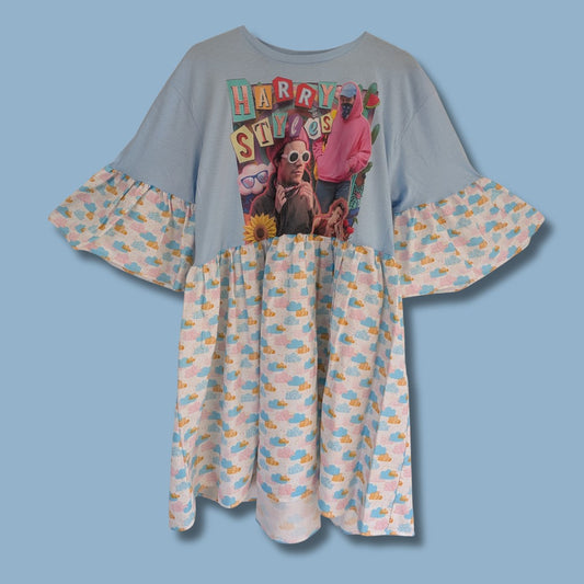 Harry Styles - Pastel Cloud Print Smock Dress (XL)