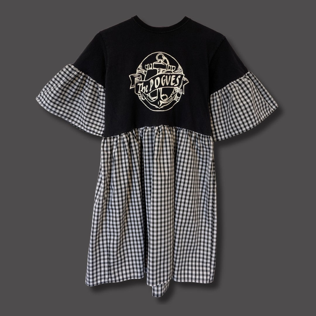 The Pogues - Black and White Gingham Smock Dress (S)