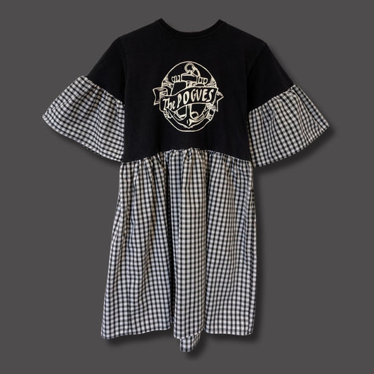 The Pogues - Black and White Gingham Smock Dress (S)
