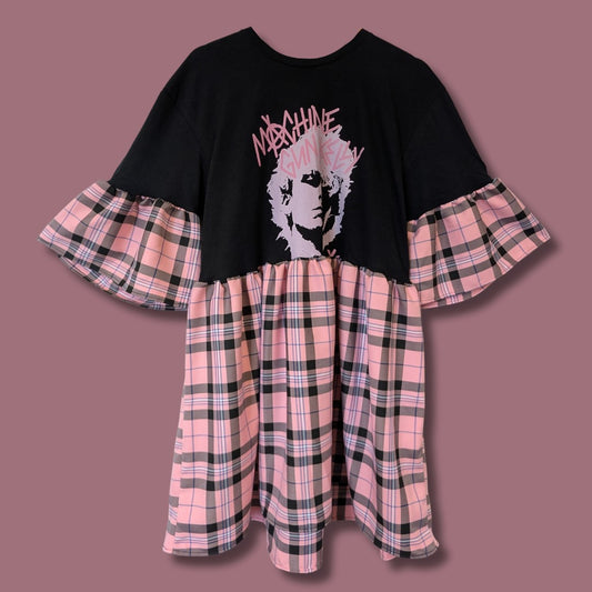 Machine Gun Kelly - Pink & Blue Tartan Smock Dress (XL)