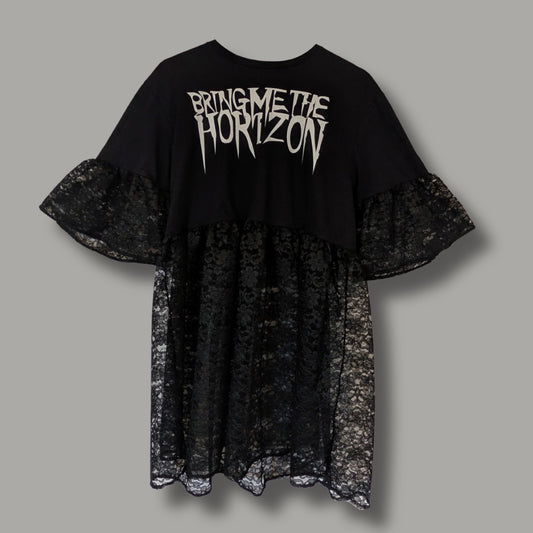 Bring Me The Horizon - Black Lace Smock Dress (M)
